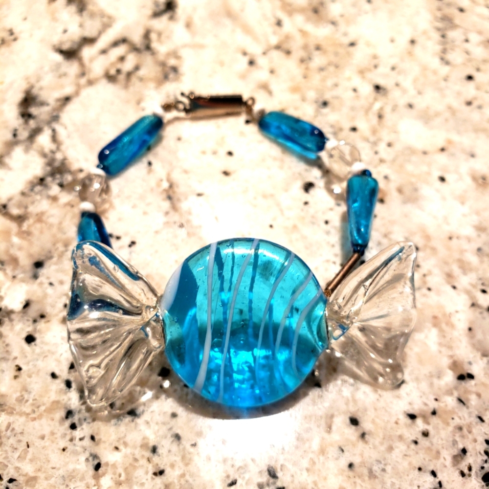 Glass candy bracelet.